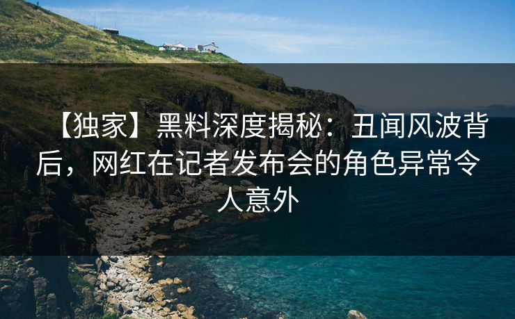 【独家】黑料深度揭秘:丑闻风波背后,网红在记者发布会的角色异常令人意外 【独家】黑料深度揭秘:丑闻风波背后,网红在记者发布会的角色异常令人意外