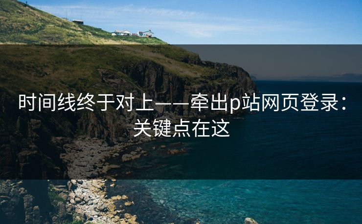 时间线终于对上——牵出p站网页登录:关键点在这